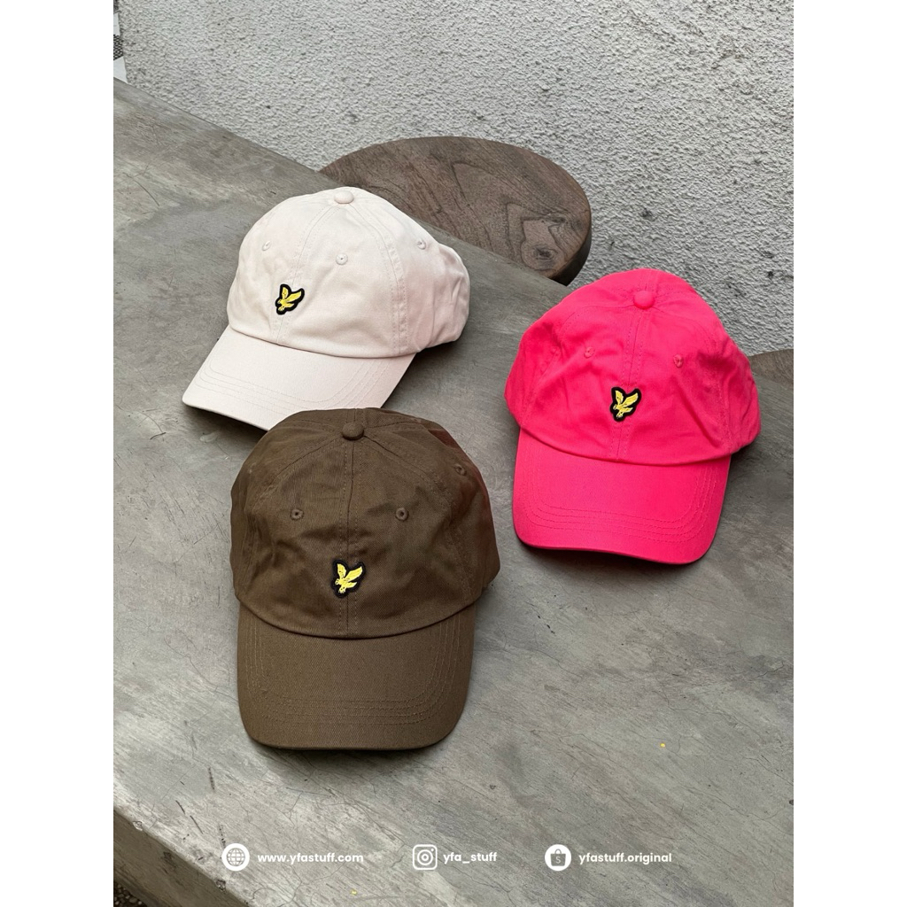 Lyle & Scott Caps Topi / Pink White Olive - (Brand New) Original