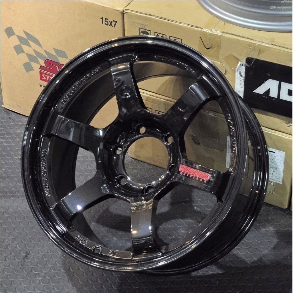 velg mobil ring 18 VOLKRAYS TE37 LEBAR 9 velg racing r18 Hilux triton Fortuner pajero