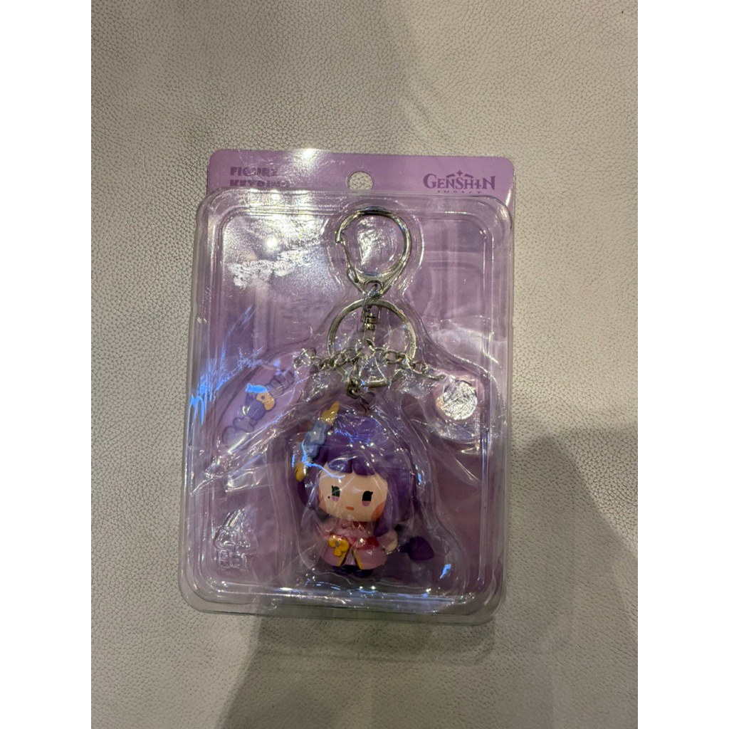 Genshin Minini Official Figure Keychain New Sealed Original Mihoyo Line Friends Raiden Shogun, Kamis