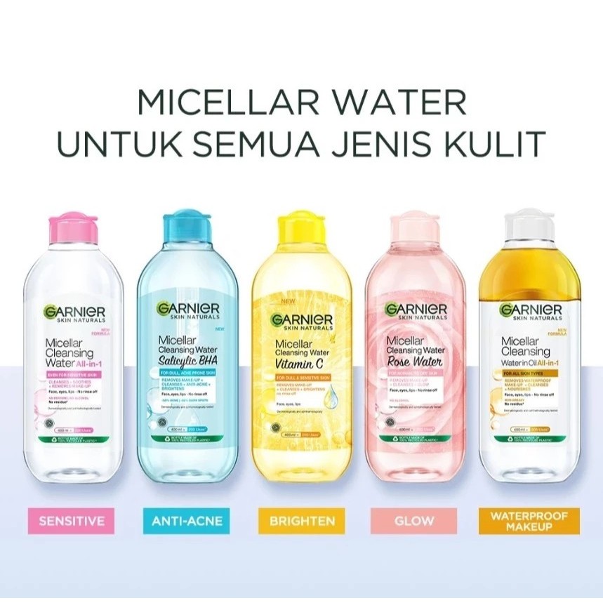 PAKET HEMAT SKINCARE BUNDLE 3 GARNIER MICELLAR WATER 125ML