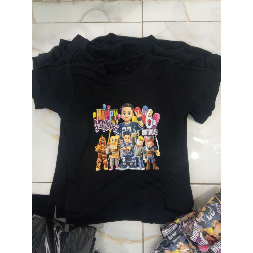 BAJU KAOS ANAK ULANG TAHUN CUSTOM KAOS ULANG TAHUN ANAK CUSTOM DESIGN SENDIRI
