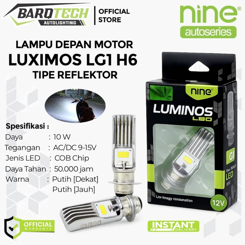 Luminos H6 LG1 Gloss Ac Dc - Lampu LED Motor Original 15 watt