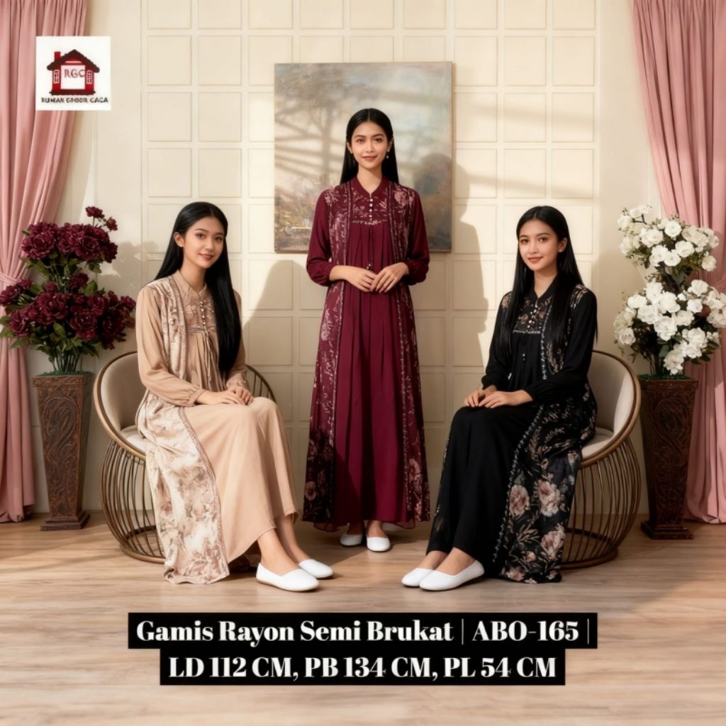 GAMIS RAYON SEMI BRUKAT/GAMIS CEWEK DWS