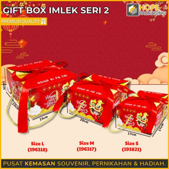 Gift Box Imlek , Lebaran, & Natal + Pita & Tali/ Kado natal/ 1 Set Hadiah Natal / Imlek/ Box Natal P