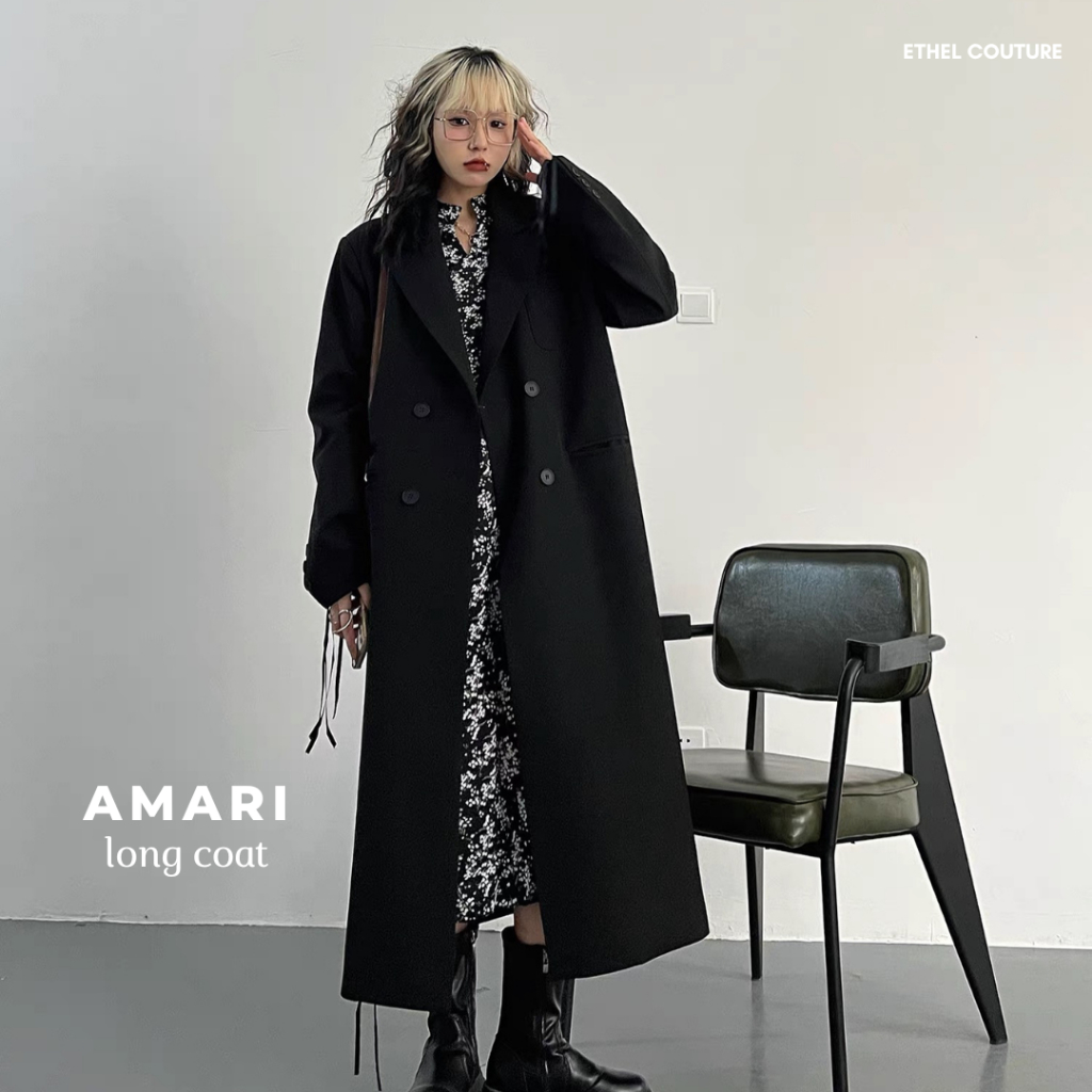 ETHEL COUTURE - Amari Long Coat / Luaran Winter Musim Dingin Wanita Salju Mantel Jaket Panjang Maxi 