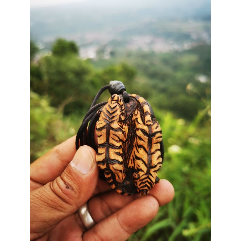 Kalung Ukir Kaboa Sancang Motip Macan Malodra Asli Garut