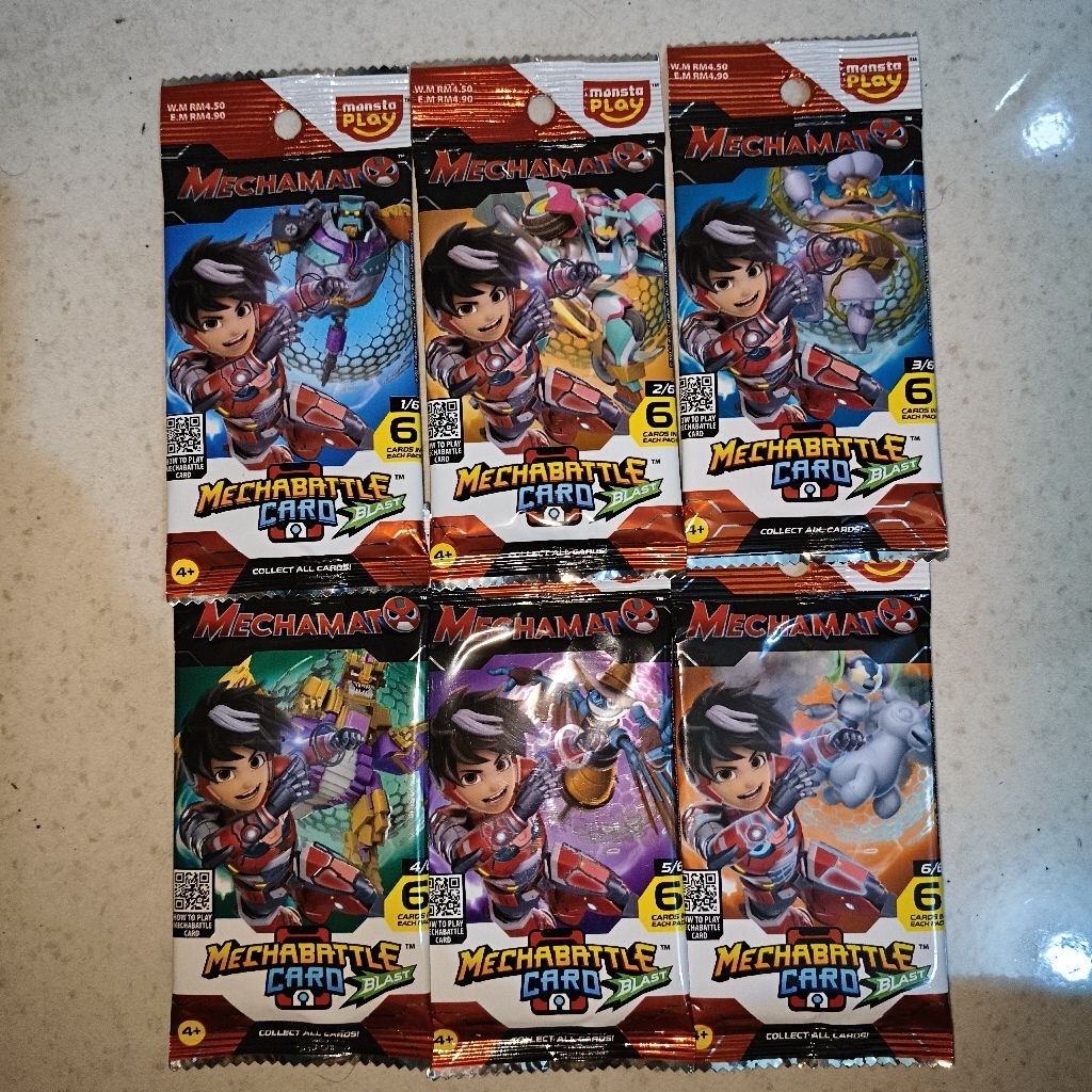 [HARGA SATUAN] Pek Mechabattle Blast Card — Mechamato Card By Monsta Original Malaysia