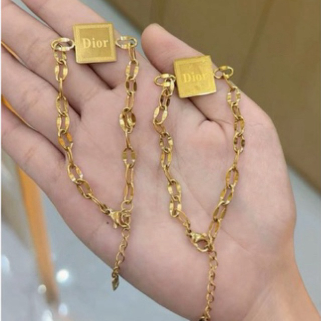 aksesoris viral gelang rantai titanium