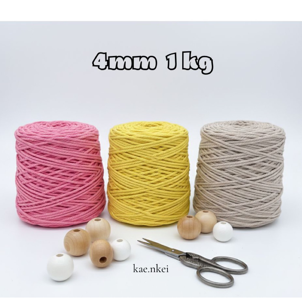 tali macrame katun 4mm 1kg
