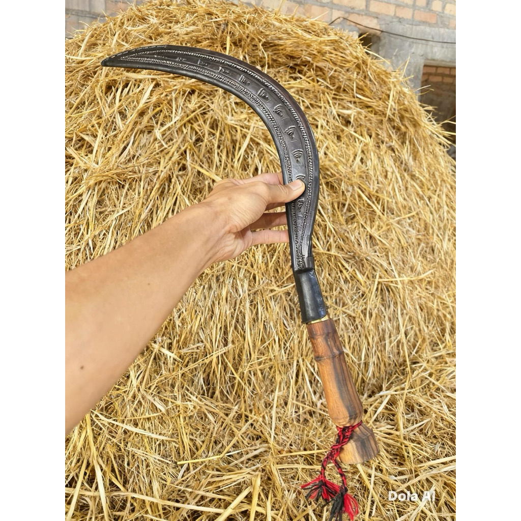 arit rumput asli Madura model bulu ayam ukuran 60cm +sarung