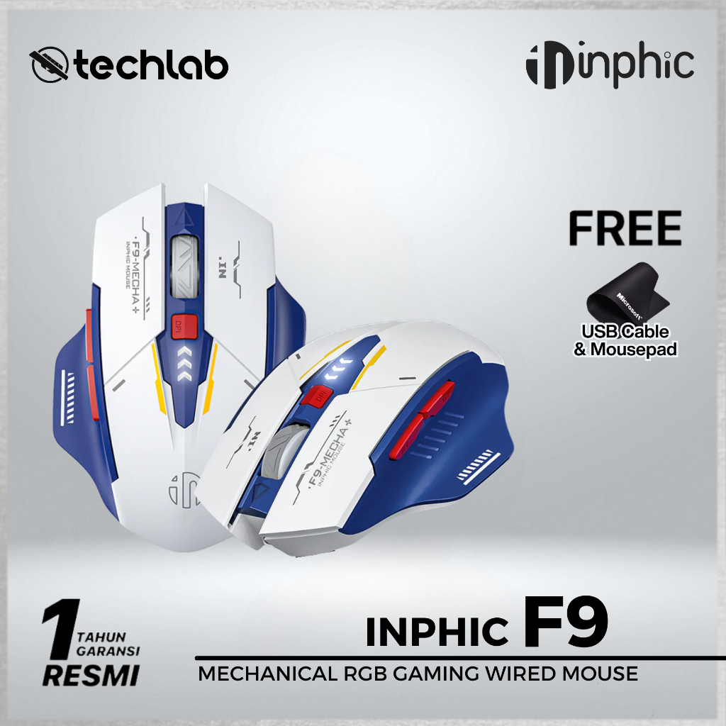 Inphic F9 / F-9 Mouse Wireless Silent Click Office 2.4G Mouse Laptop & PC