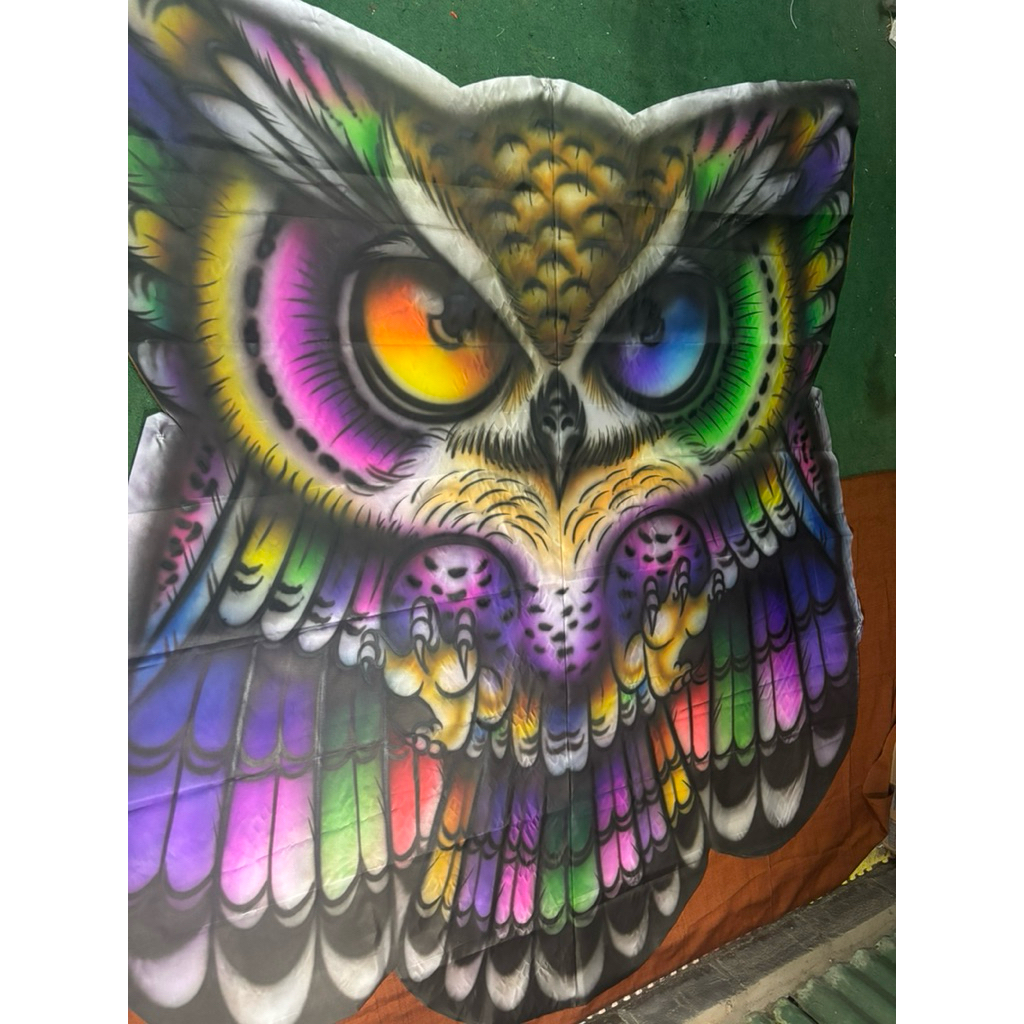 Kain Layangan Celepuk Airbrush A uk 150x175cm