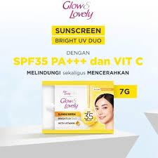 Fair Lovely Glow Lovely​ Sunscreen SPF 35 PA+++ Sachet 7gr / Glow Lovely Ultimate UV Duo sachet 7gr 