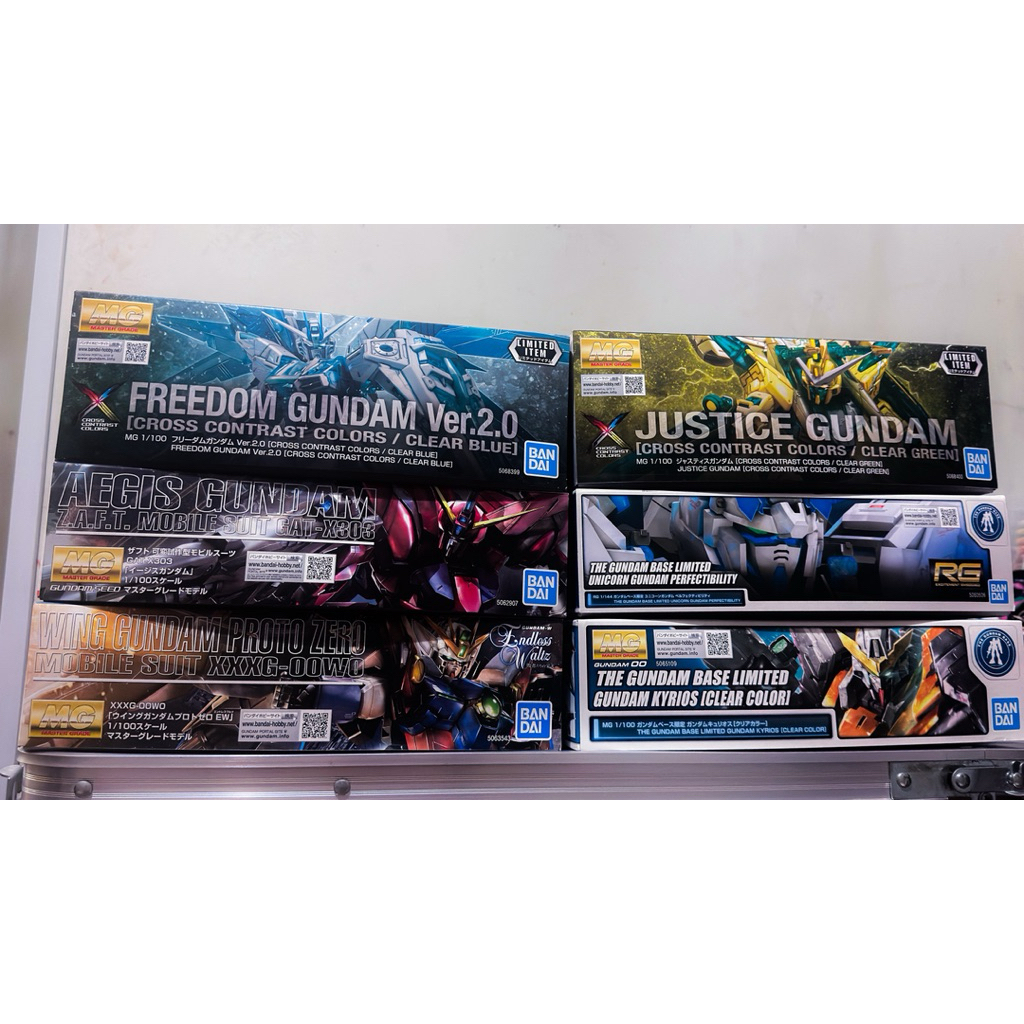 6 pcs Gundam Paket (Aegis Wing Kyrios Unicorn Perfectabillity Freedom CC Justice CC)