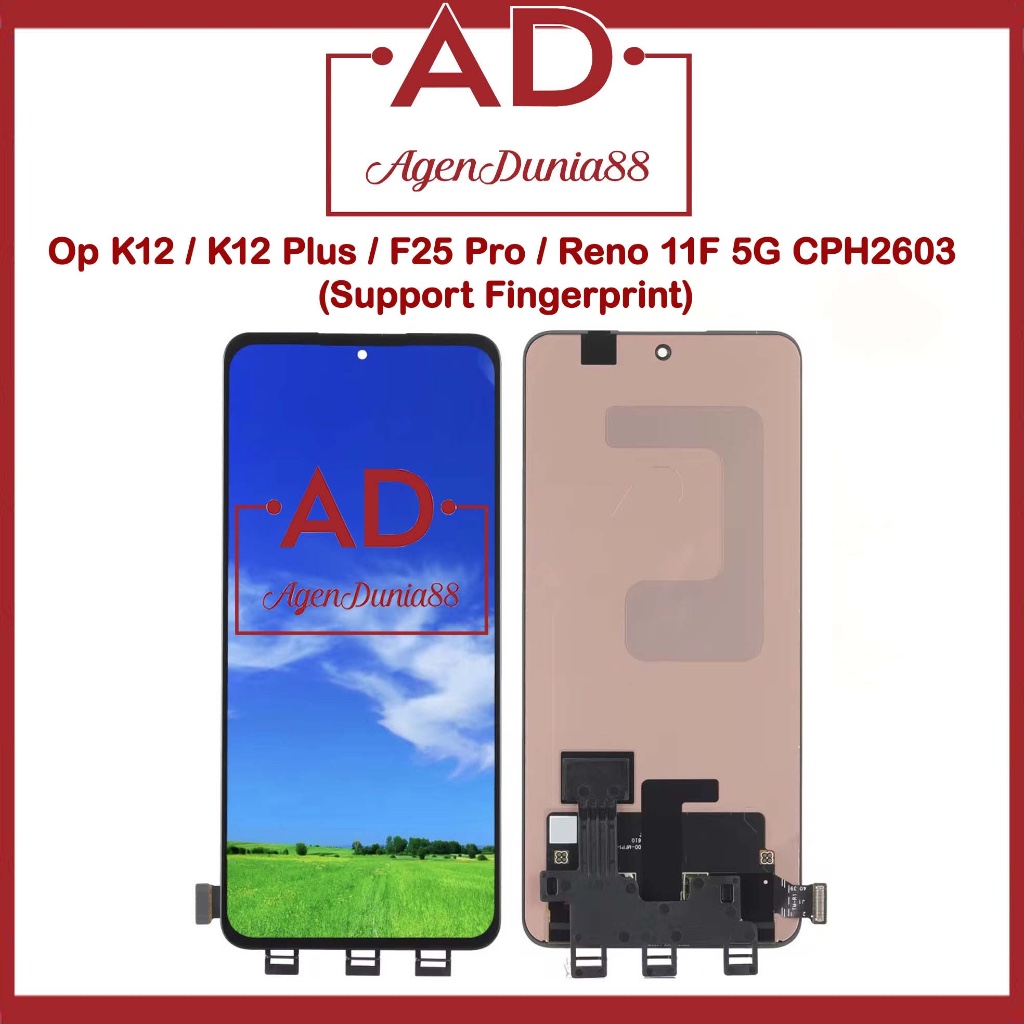 Agendunia88 Lcd Oled For Oppo Reno 11F 5G - K12 - K12 Plus - F25 Pro - OLED - SUPPORT FINGERPRINT