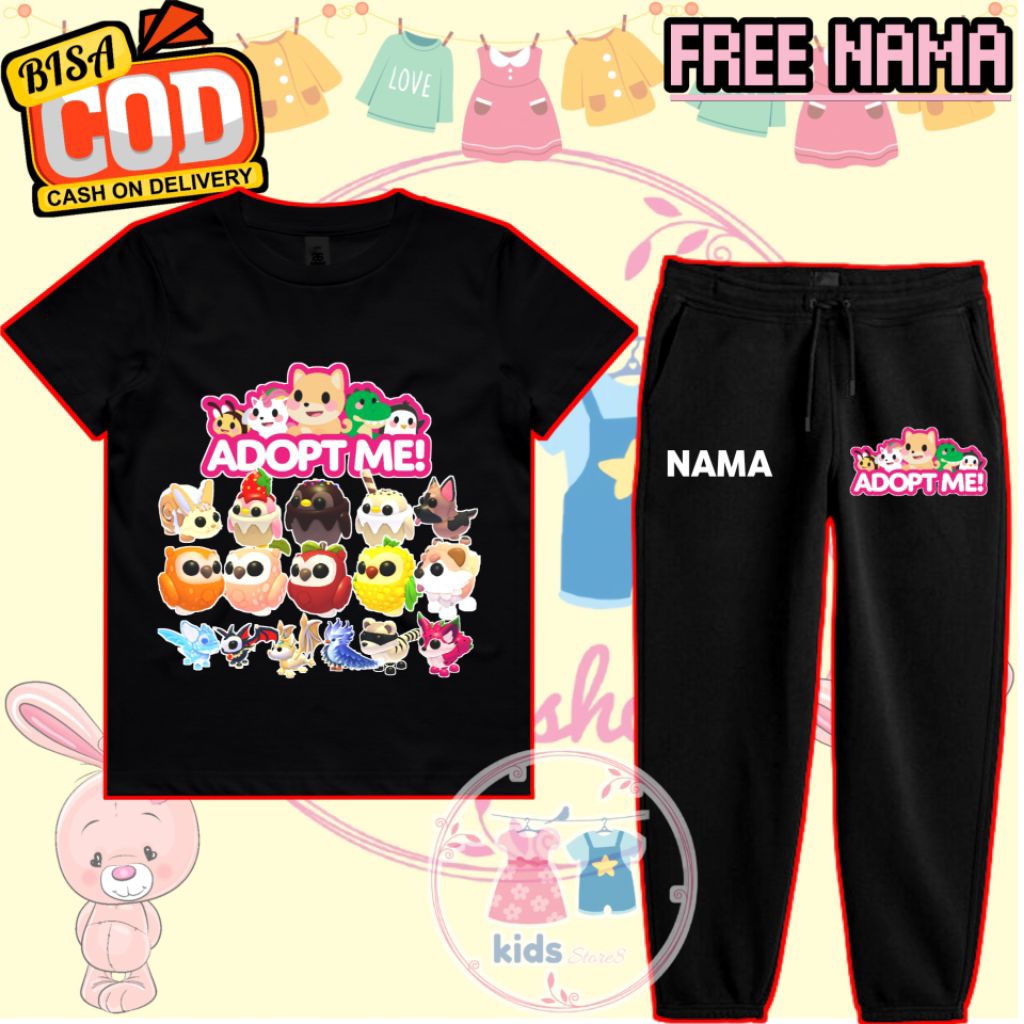 BAJU SETELAN ANAK ROBLOX ADOPT ME PET LUCU STELAN JOGGER ANAK UNISEX BISA UNTUK COWOK CEWEK