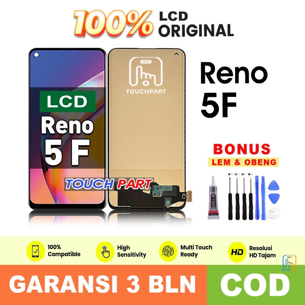 LCD OPPO Reno 5F Original Touchscreen Fullset COD