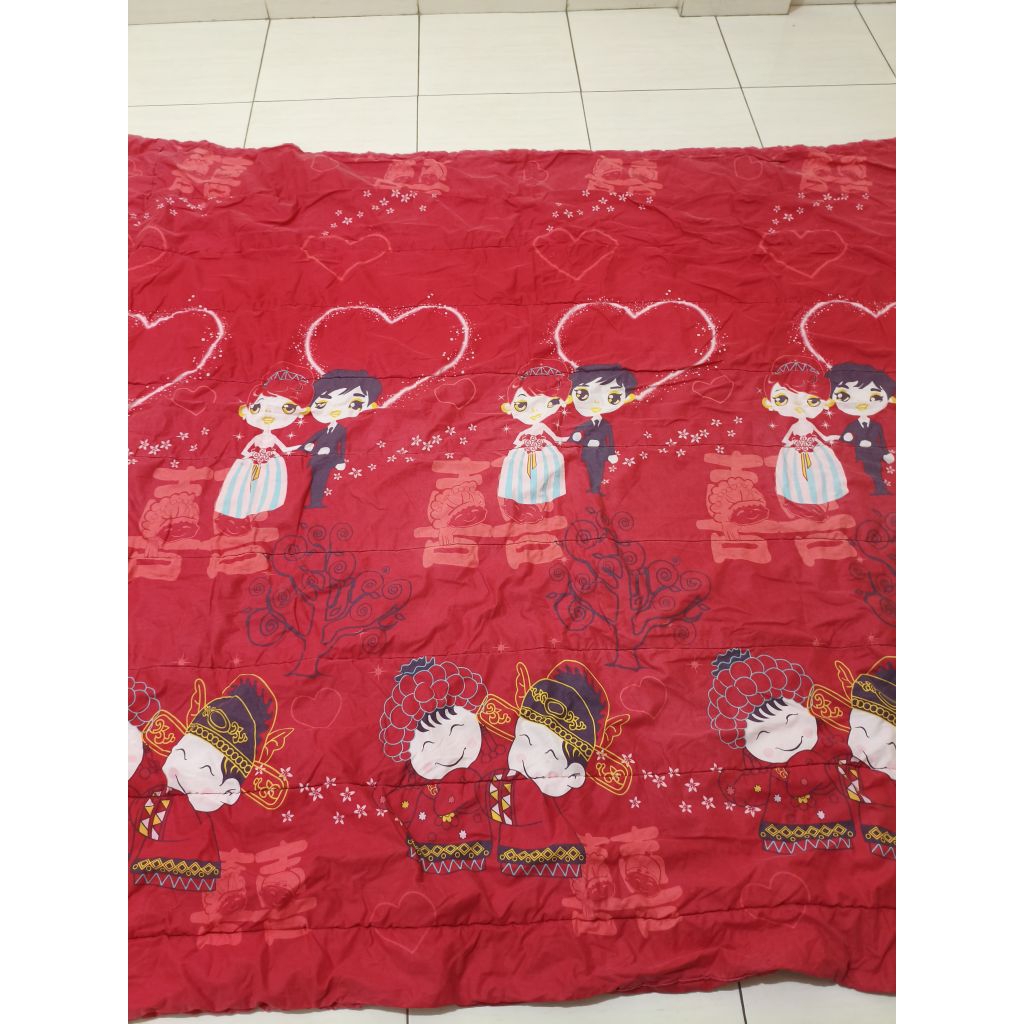 Preloved bedcover chinese wedding