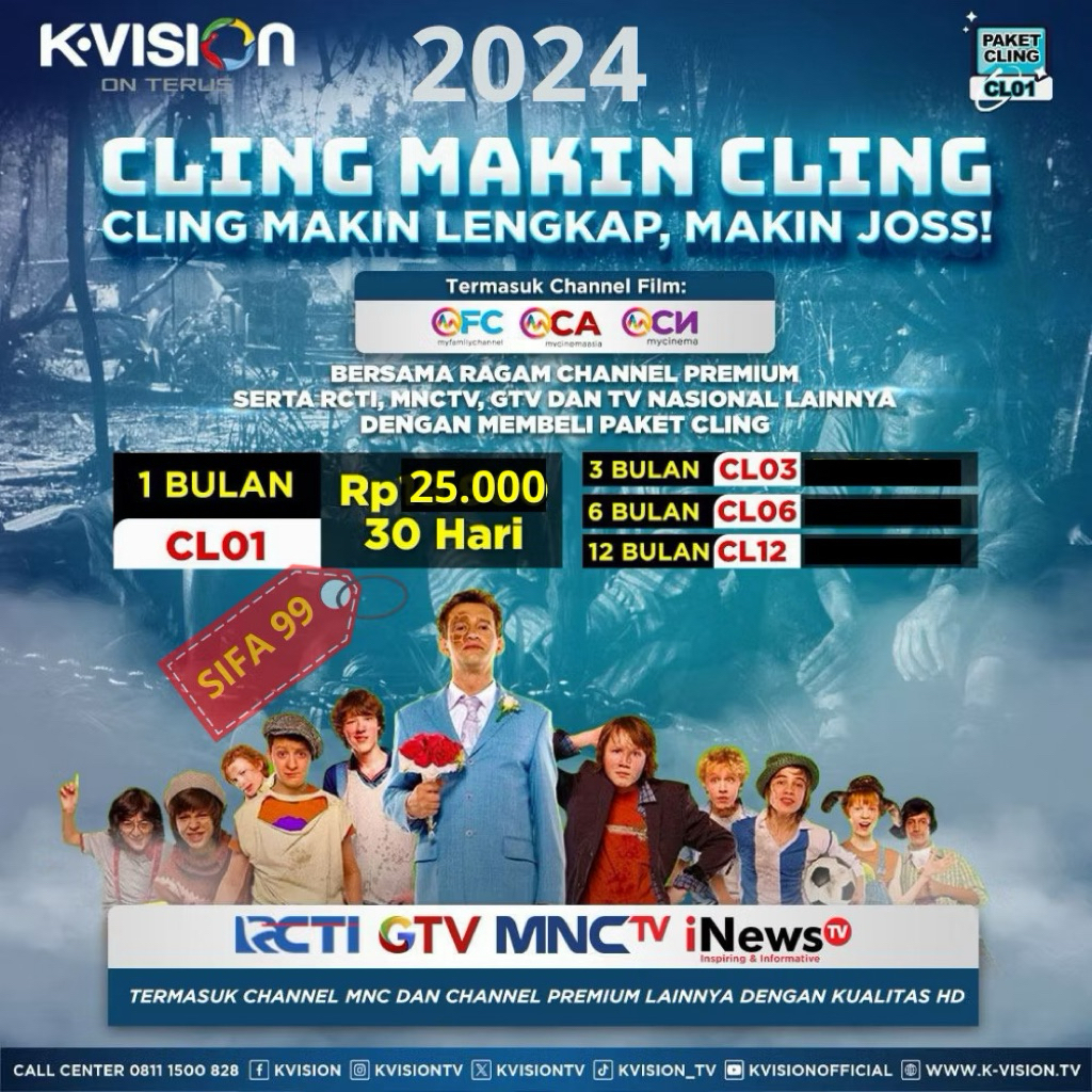 Termurah K VISION Paket CLING 1Tahun/360 Hari MNC GROUP K-VISION CL12