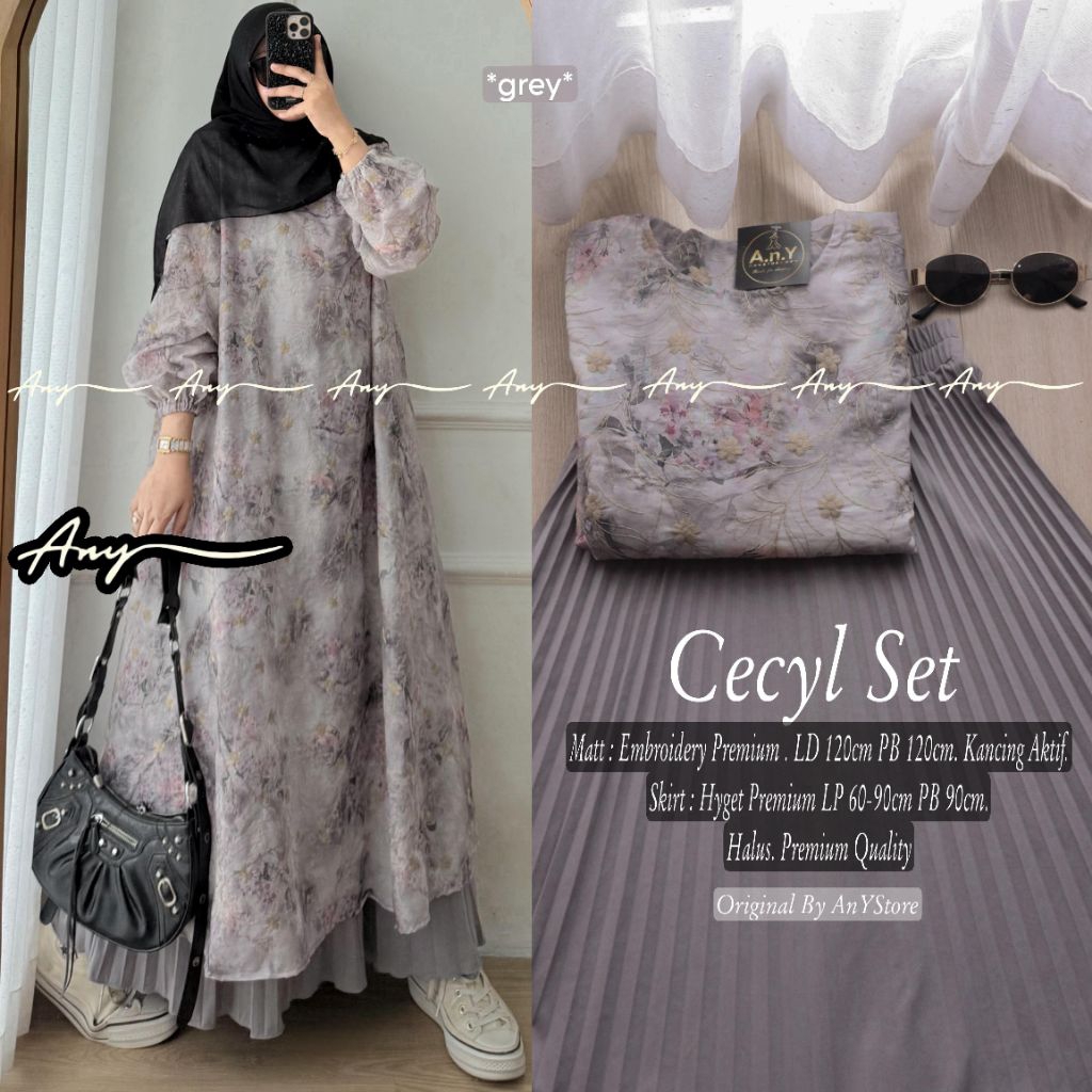Aleza #28 #29 #30 #31 #32 #33 #34 Ayudia Isala Ajeng Cecyl Floren setelan tunik emboidery premium da