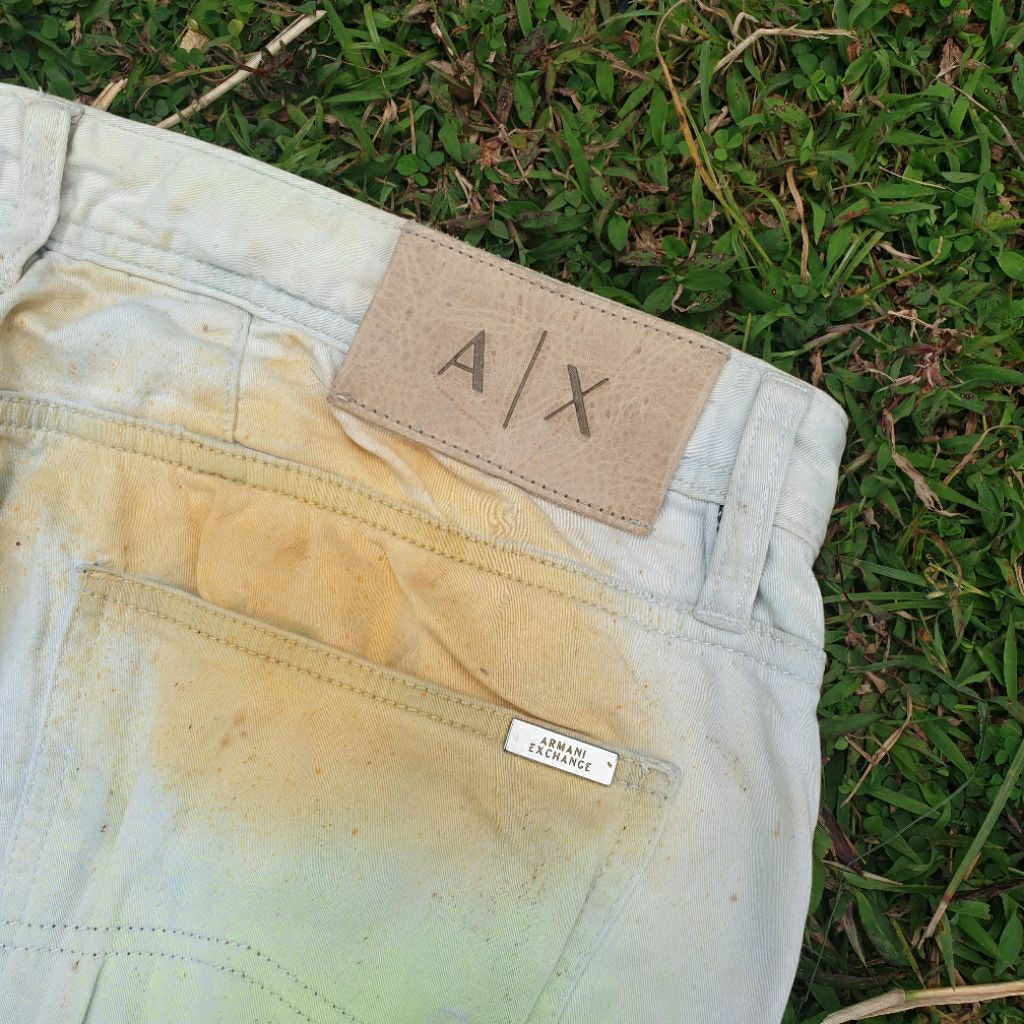 ARMANI EXCHANGE spraypainted jeans