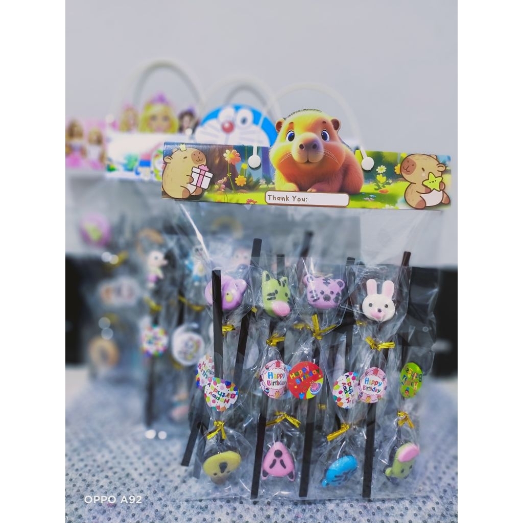 coklat karakter lolipop