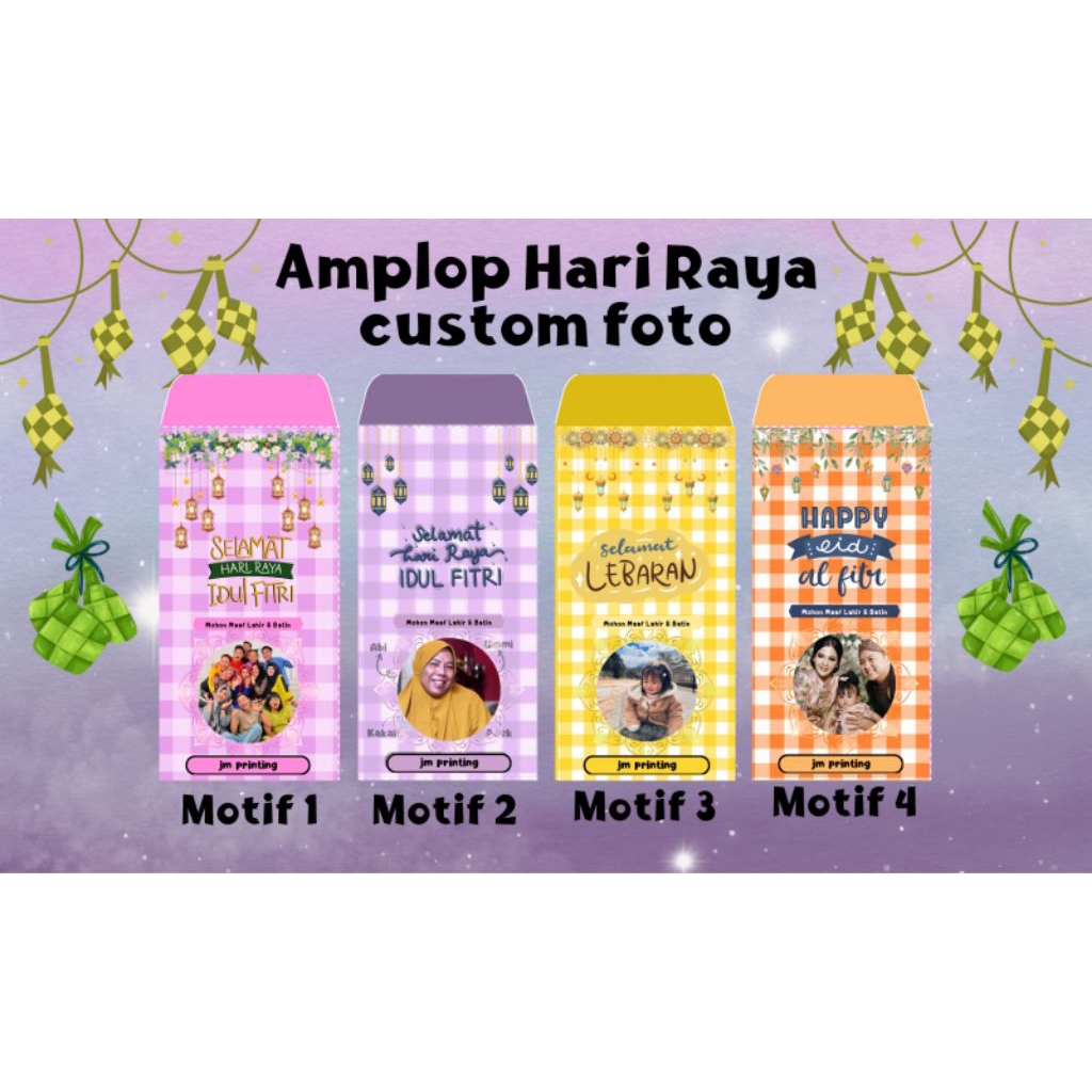 Amplop Lebaran custom foto