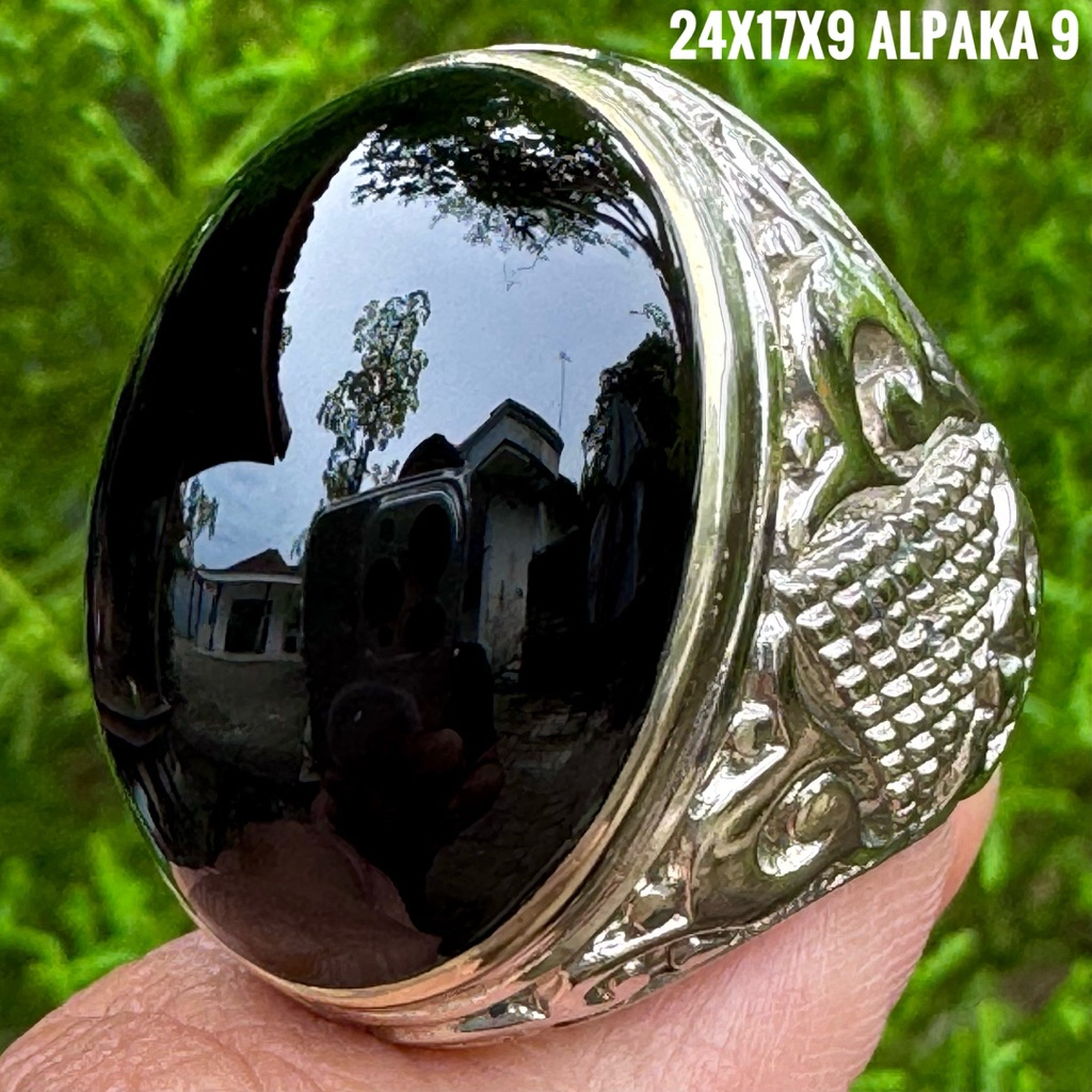 Cincin Batu Akik Natural Yaman Wulung