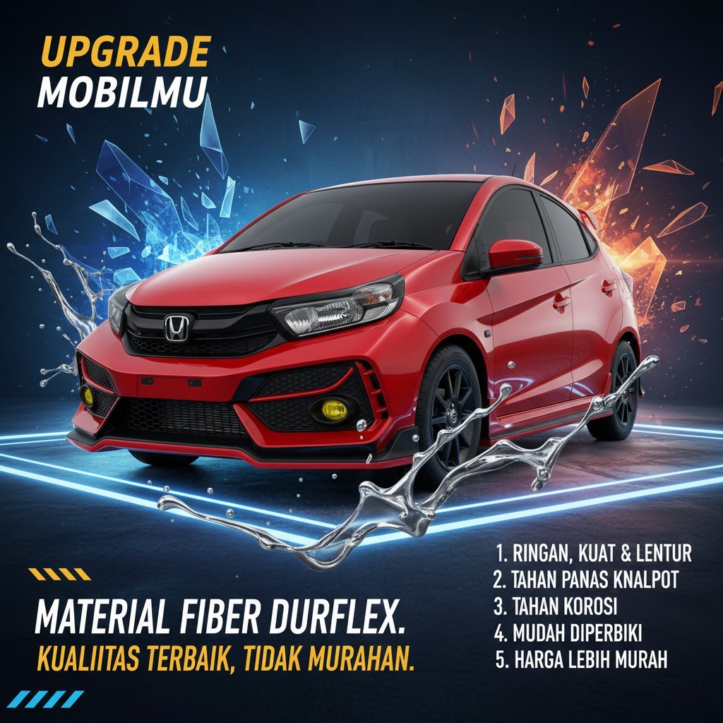 Bodykit All New Brio Tipe R Grade-A  Lentur-Kuat-Tebal Body Kit Bodikit