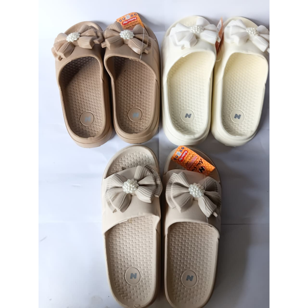 Uk. 36-40 Hak tinggi. 3-4cm NEW ERA LB E11036 Sandal Wanita Dewasa Slip On Karet Ringan Empuk Berkua