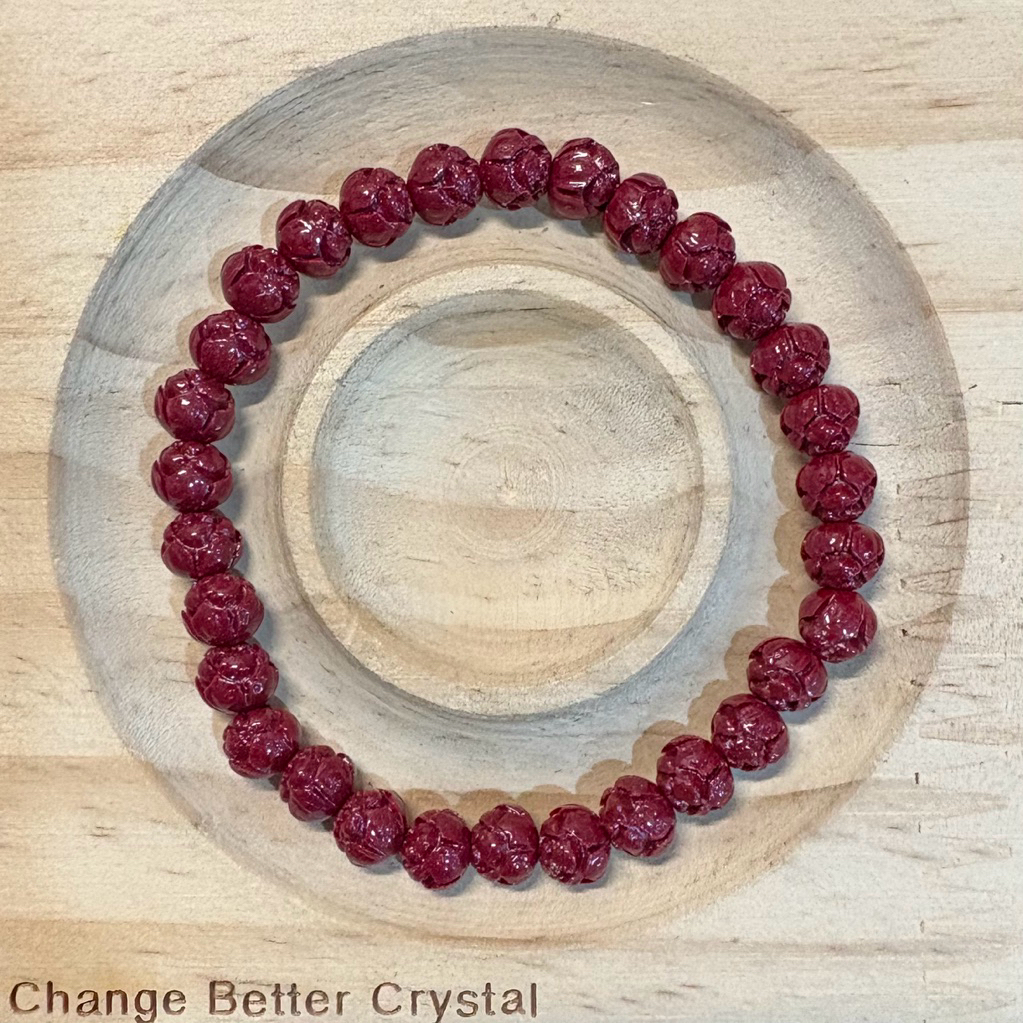 Gelang Raw Cinnabar Pattern beads HQ
