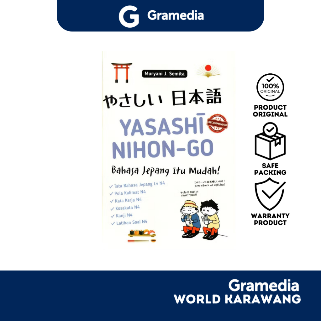 Gramedia Karawang - Buku Referensi -Yasashi Nihon-Go: Bahasa Jepang Itu Mudah - Muryani J. Semita