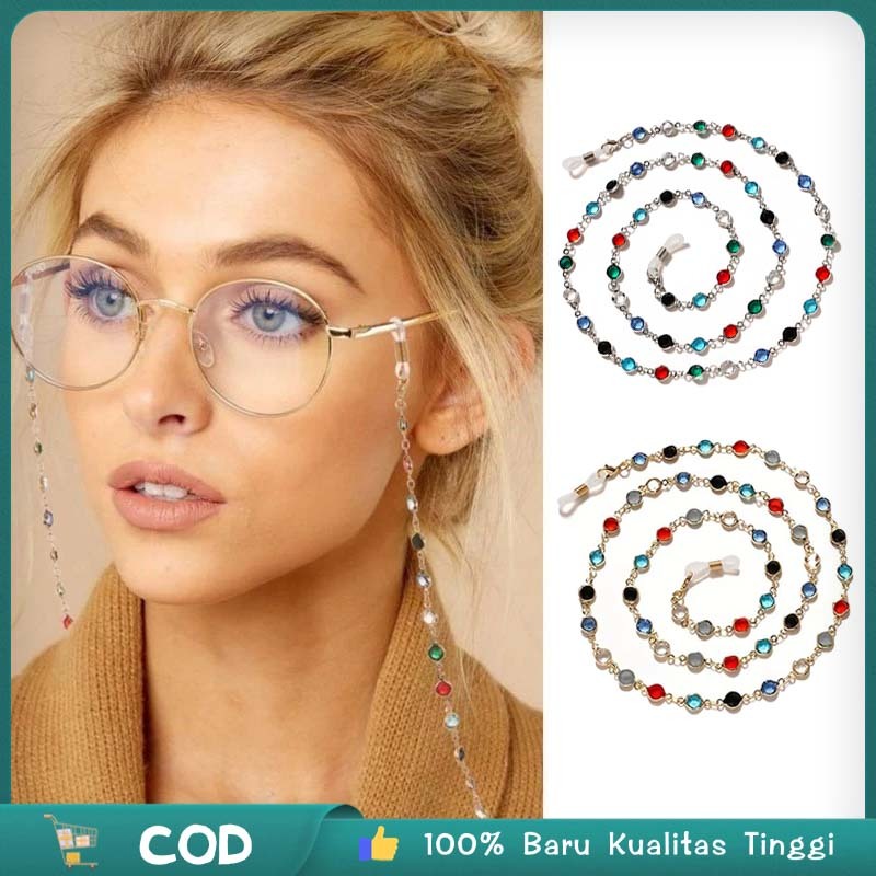 72cm Tali Kacamata Wanita Tali Rantai Kacamata Gantungan Kacamata Anti Jatuh Rantai Kacamata Berlian