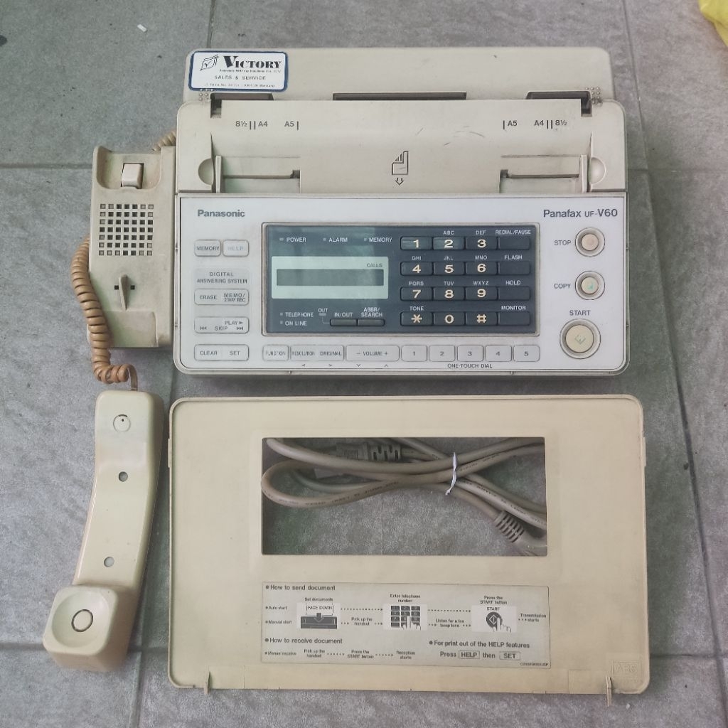 PANASONIC PANAFAX UF-V60 telepon fax telephone telpon jadul uf v60 retro 2nd bekas seken second prel