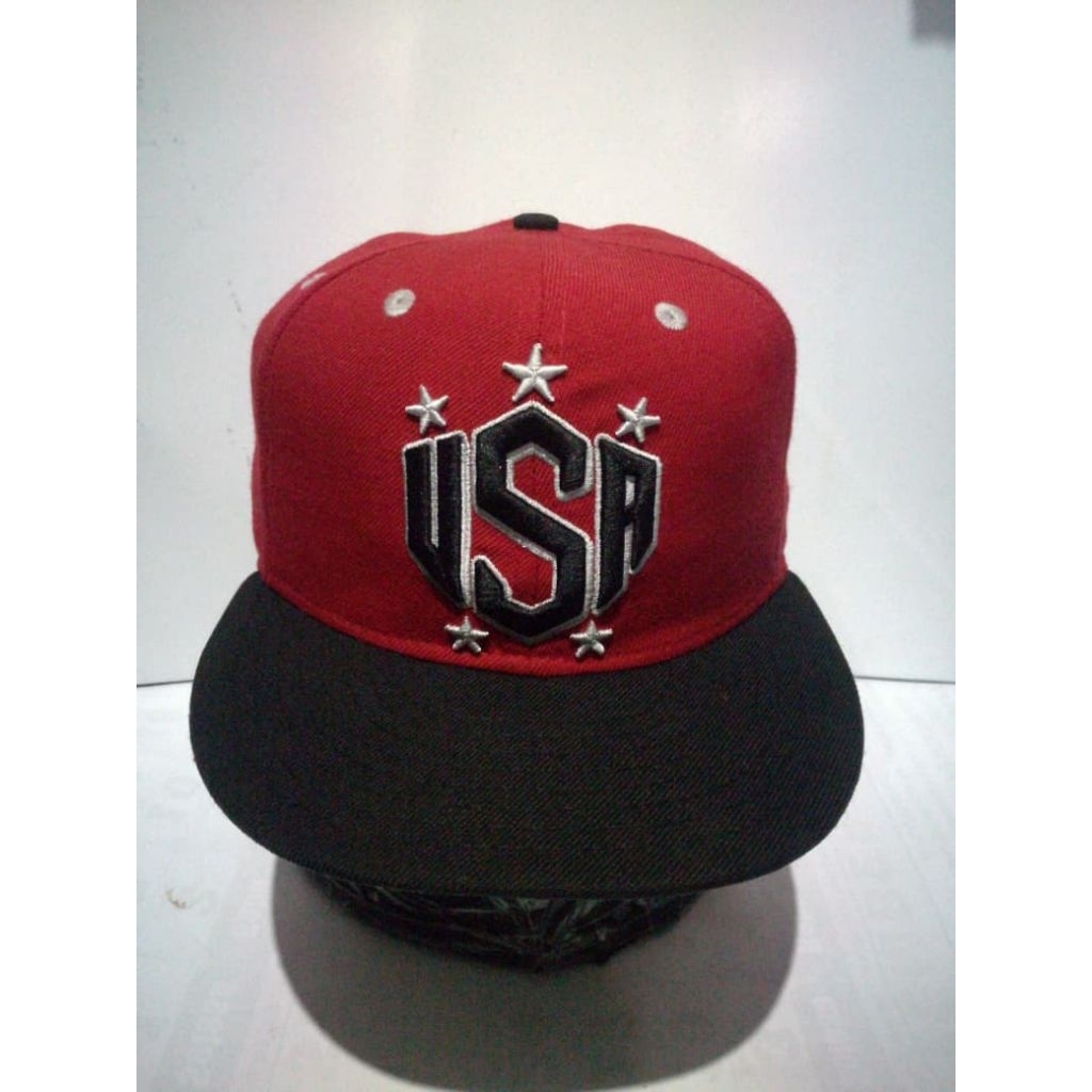 Topi new era bordir USA second