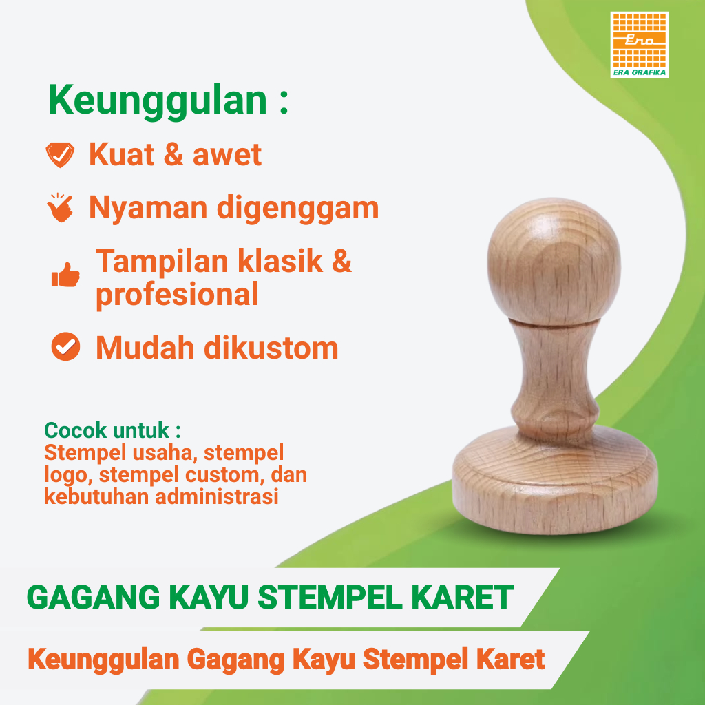 GAGANG KAYU STEMPEL KARET
