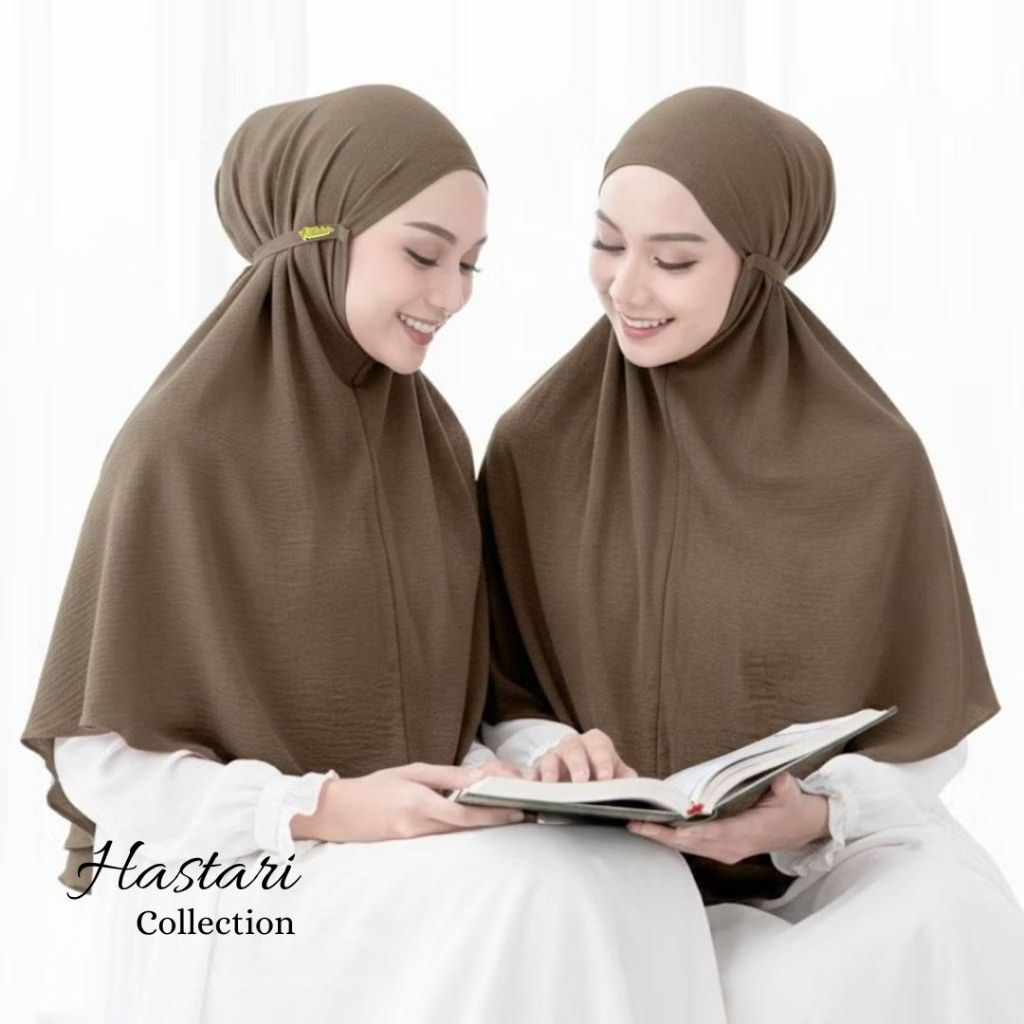 [Hastari] Bergo Crinkle Airflow Premium Jumbo Size M / L / XL / Dan XXL  Bergo Maryam  KHIMAR  HIJAB