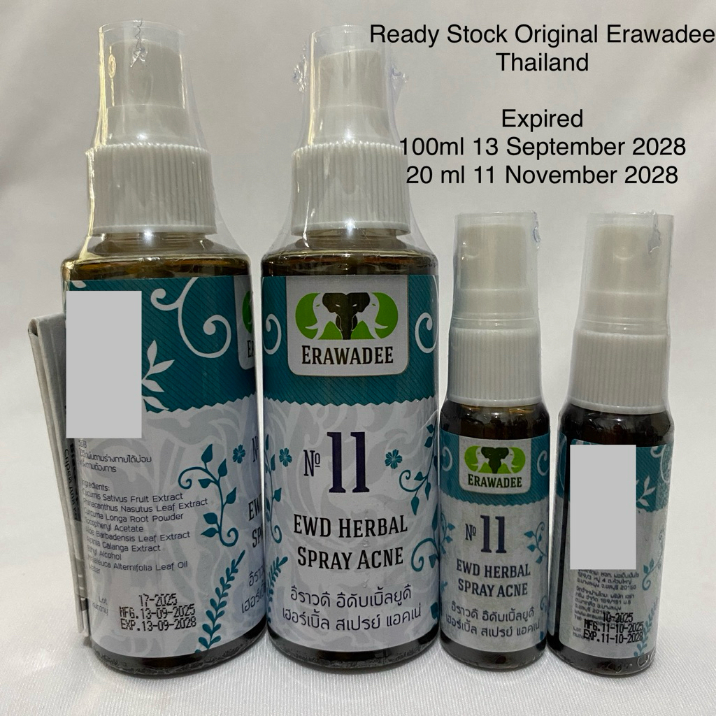 Erawadee 11 EWD Herbal Spray Acne / Original Erawadee Thailand / READY STOCK ERAWADEE BLACK SPRAY AC