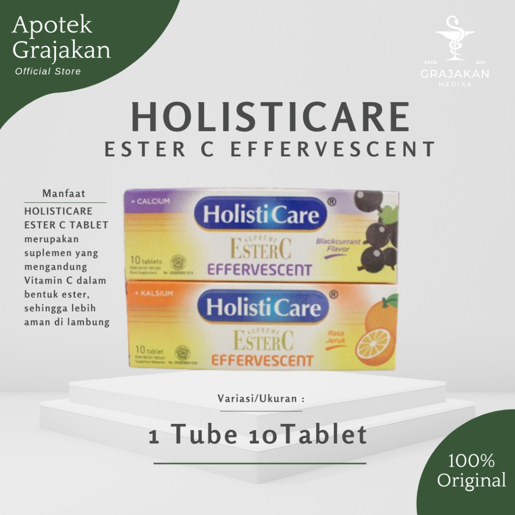 HolistiCare Ester C Effervescent Rasa Jeruk dan Anggur