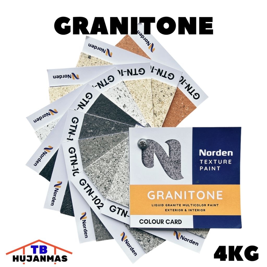 Norden Granitone 4kg Cat Tekstur Granit Muticolor Texture Wall Paint Batu Alam Natural Stone Tembok 