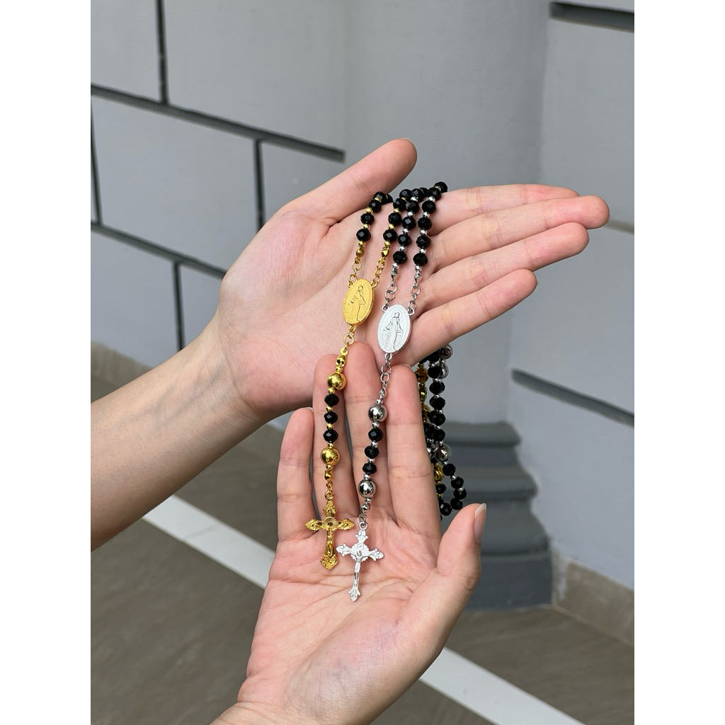 Rosario Kristal Black | Rosario | Rosario Mutiara | Rosario Custom | Rosario Custom Nama