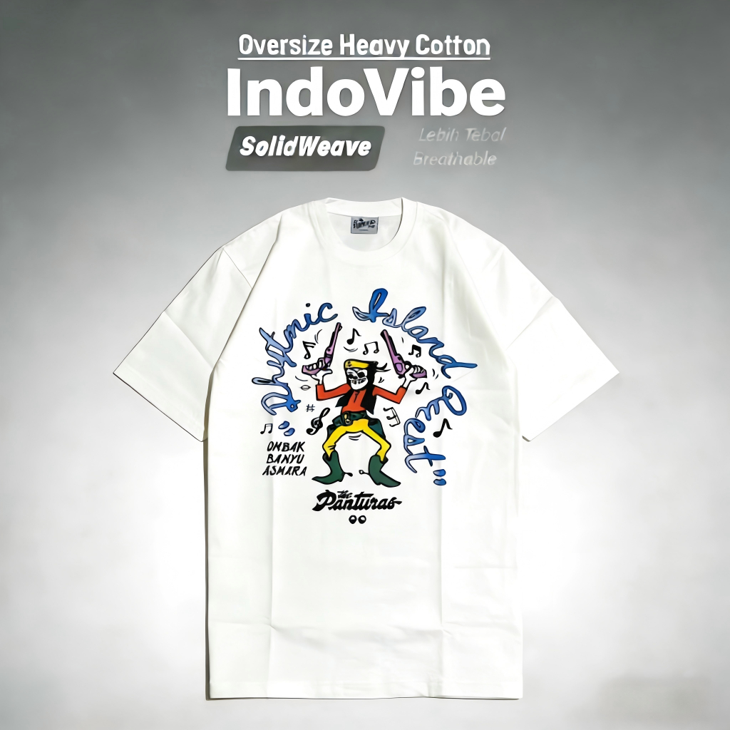 The Panturas - Island Cowboy Tshirt - White | Original Merchandise