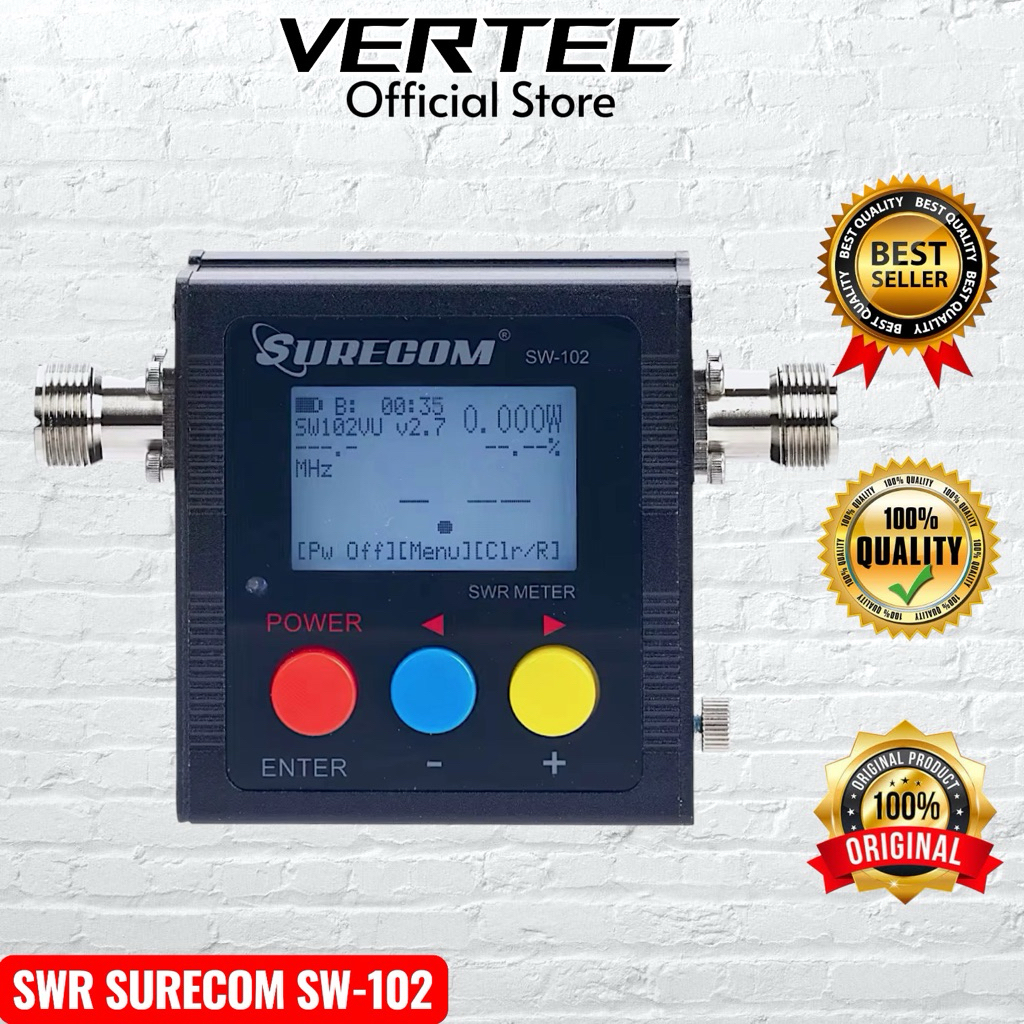 SWR Surecom SW-102 Digital VHF UHF 125-525MHz Power Meter SW102
