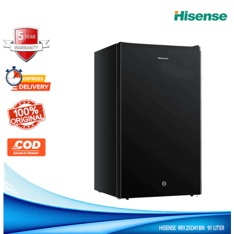 Kulkas 1 Pintu HISENSE RR125D41BN 91 Liter Semi defrost Lampu LED