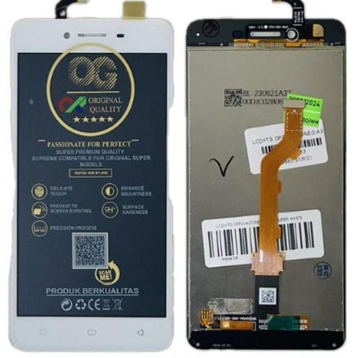 LCD Touchscreen Oppo A37 / Neo 9 A37f- OG SUPER (Black / White)