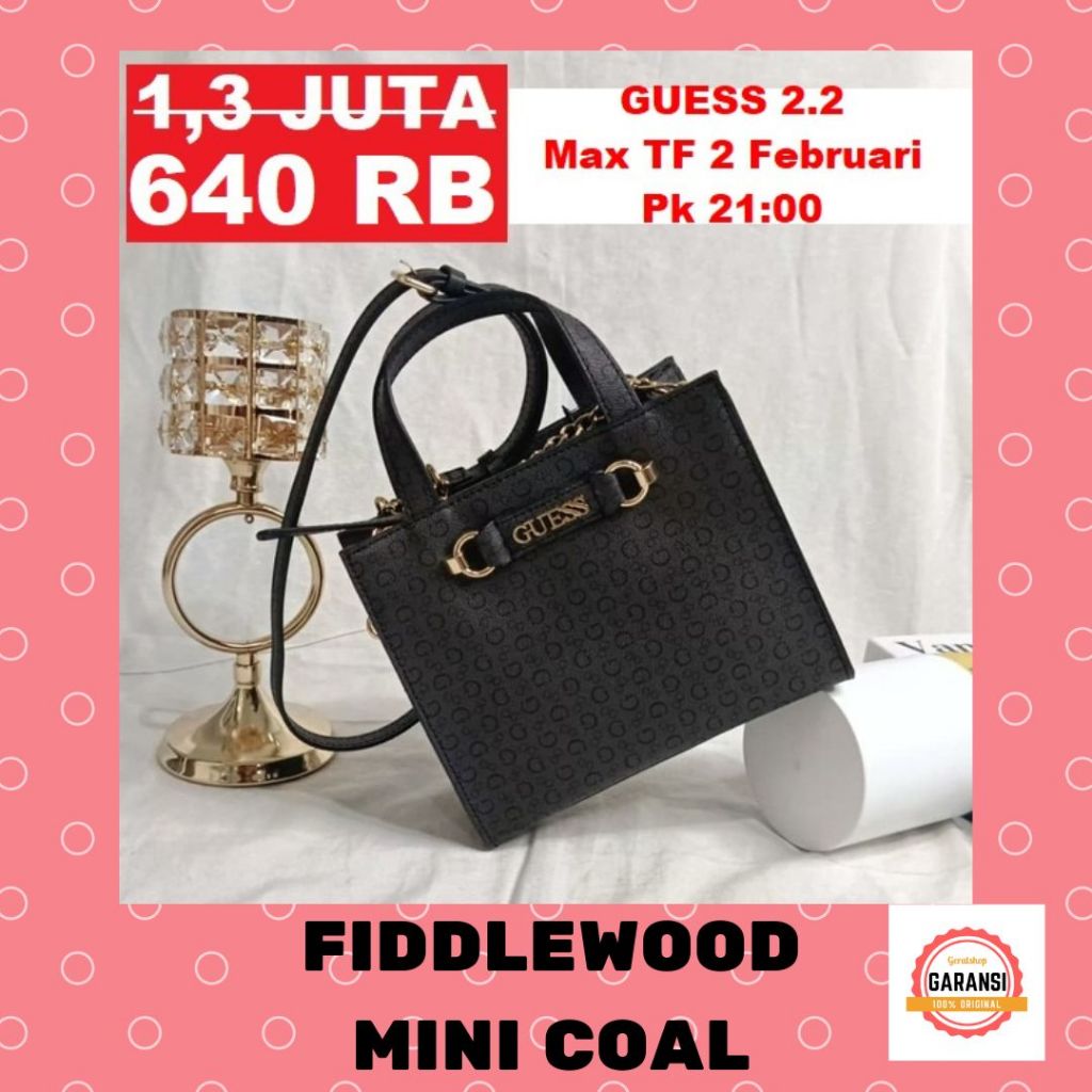 Tas Guess seri FIDDLEWOOD MINI satchel bag 100% Original Store