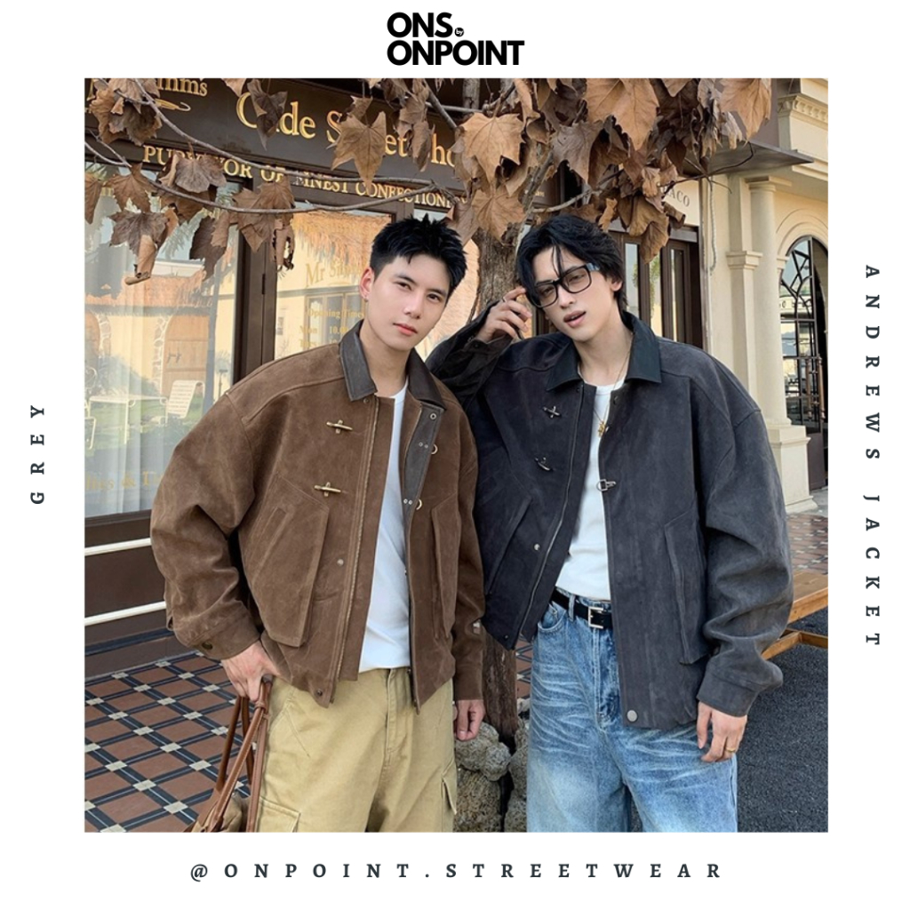 [ONS BY ONPOINT] Andrews Jacket - jaket denim jaket jeans pria jaket varsity pria leather jacket bas