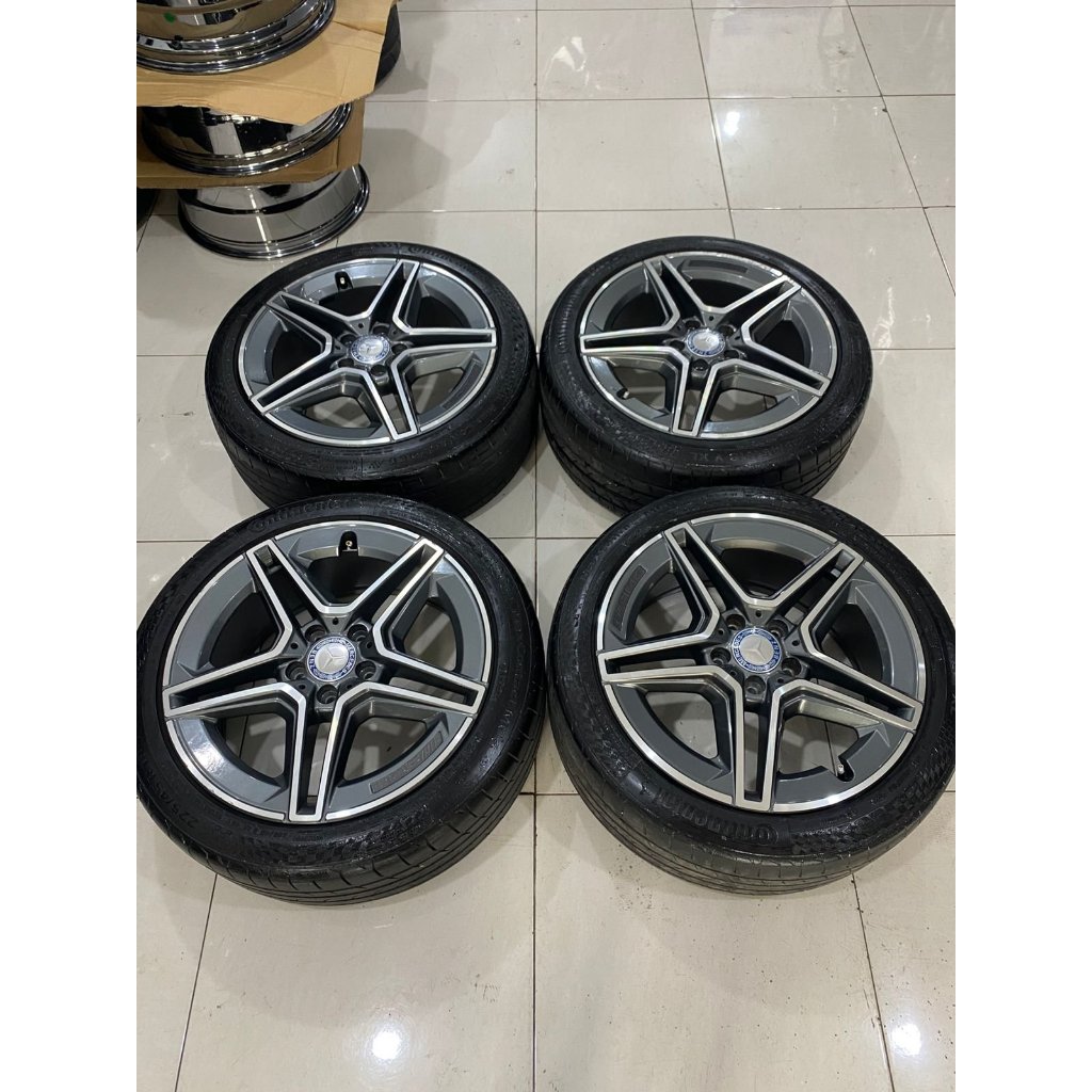 VELG BEKAS REP AMG R18 LEBAR 8 ET 45 PCD 5X112 COCOK UNTUK MERCEDES AMG VW