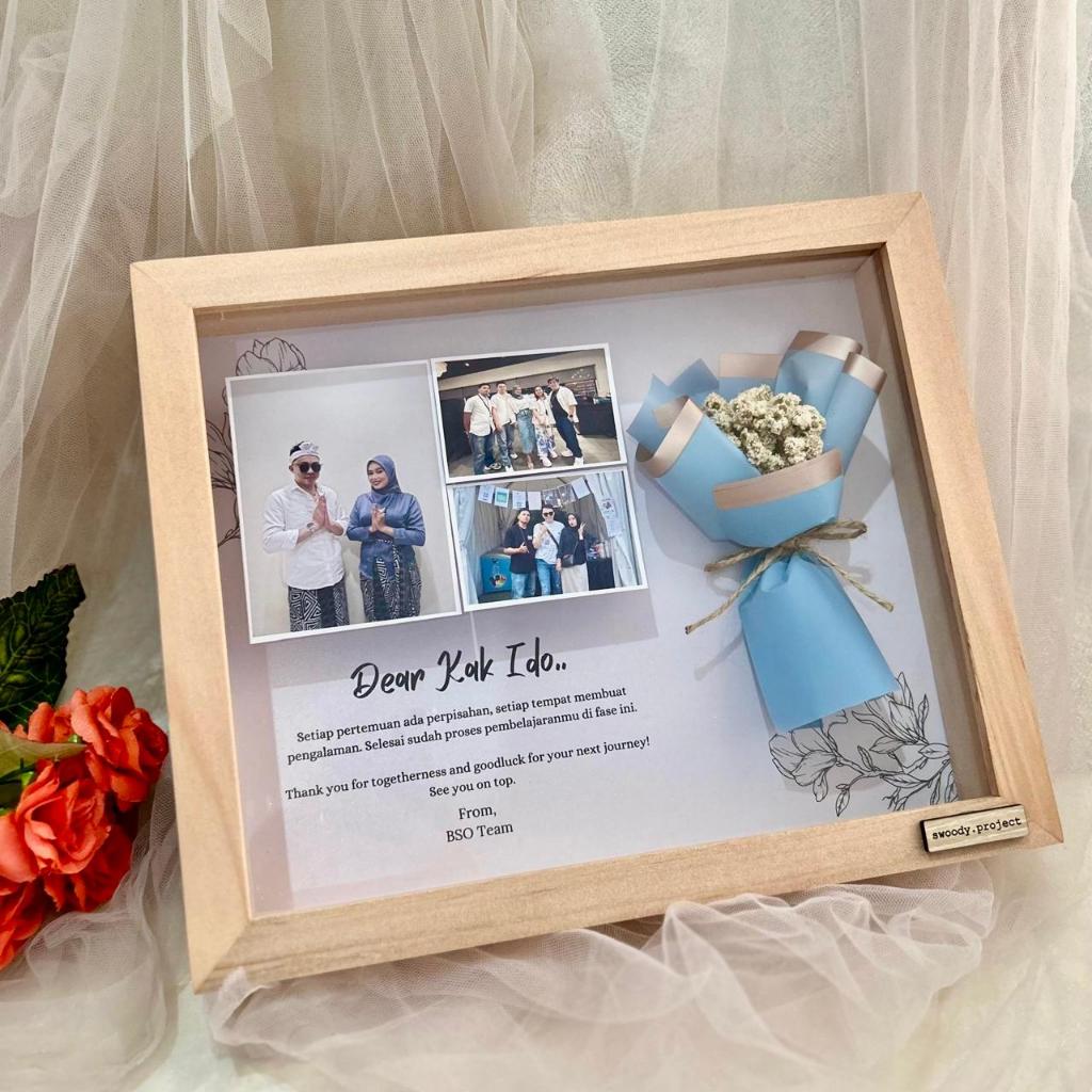 Bingkai Foto Custom Farewell Gift | Kado Perpisahan Rekan Kerja | Hadiah Birthday Hadiah anniversary