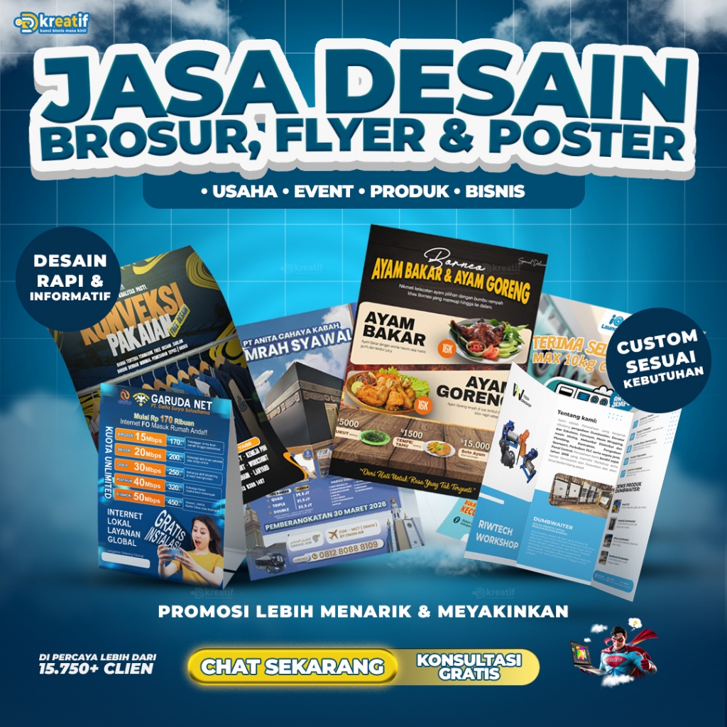 Jasa Desain Brosur, Flyer & Poster Promosi | UMKM, Sekolah & Instansi – DR Kreatif
